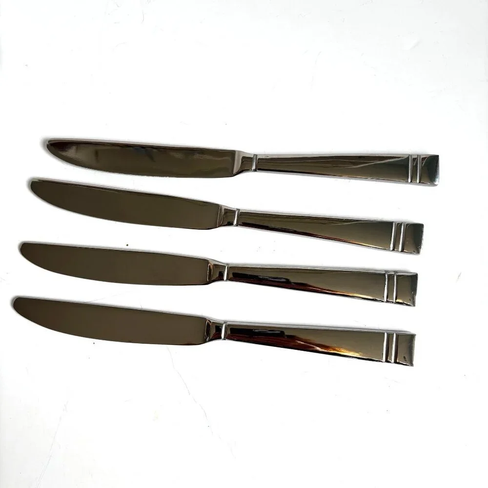 Pfaltzgraff PASSAGE Dinner Knife Knives set‎ 4 new stainless steel New